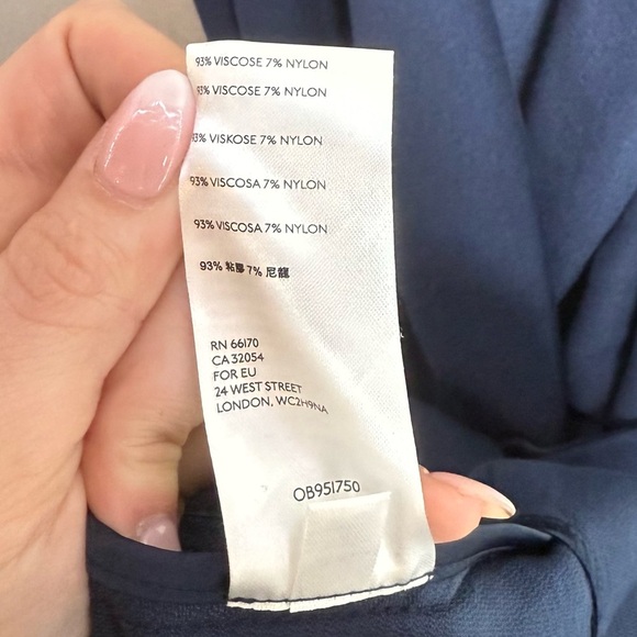 Anthropologie Women’s Navy Sleeveless Duster Cardigan Vest Waist Tie size XS/S - Picture 8 of 11